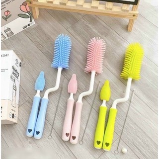 Bộ cọ rửa bình sữa silicon 3 chi tiết