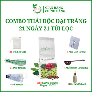 Cà phê hữu cơ thải độc đại tràng 21 ngày 21 túi lọc TINHHOACARE thải độc giúp đại tràng khoẻ