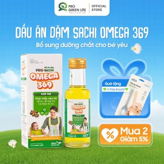 Dầu Ăn Dặm Sachi Omega 369 Pro Green Life Chai 100ml Giúp Bé Phát Triển Não Bộ, Cải Thiện Thị Lực