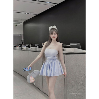 Váy quây xoè xanh biển chuần mpb