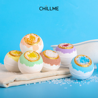Viên thả bồn tắm muối biển dưỡng ẩm da xoá bỏ mụn lưng 100g Chillme tươi mới