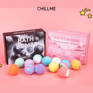 Set 12 viên sủi bồn tắm dưỡng da quà tặng Chillme thư giãn hương nước hoa