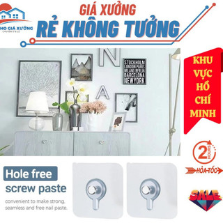 Móc đinh vít treo tranh ảnh dán tường trang trí phòng, treo thanh Không Cần Khoan tiện ích siêu chắc chắn