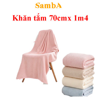 Khăn tắm cotton hàn quốc siêu thấm hút khổ lớn 70cm x 1m4 chất lượng - Samba