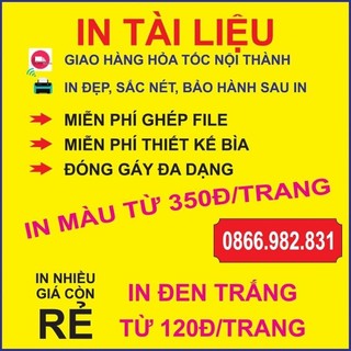 In tài liệu theo yêu cầu, giá rẻ