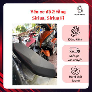 Yên xe Sirus (đời đầu), Sirius Fi (đến đời 2017) độ 2 tầng, nguyên yên mút Liên Á, Hàng loại 1 chuẩn form
