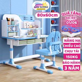 Bộ bàn học sinh C05 Nam Dương Bộ bàn học sinh Bộ bàn học điều chỉnh độ cao Chống gù Có giá sách