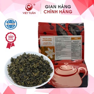 Trà ô long nhài, pha trà sữa ô long nhài thơm ngon, đậm vị, chuẩn kiểu pl gói 500g, hiệu việt tuấn