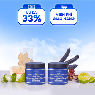 Combo 2 hủ kem xả thảo dược bồ kết Nam Nung phục hồi tóc hư tổn giảm khô xơ, gãy rụng 220ml
