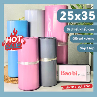 Bịch đóng gói hàng niêm phong 25x35 - Túi gói hàng tự dính [Siêu Dính Chắc] - baobi24.com