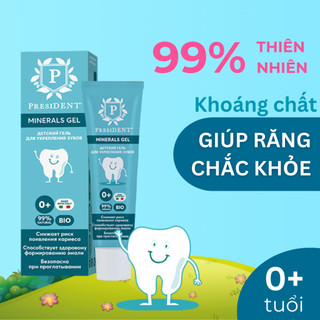 Kem đánh răng PresiDent Minerals 0+ cho Trẻ em. Chăm sóc nướu và tăng cường men răng. Kem đánh răng không có màu và mùi.