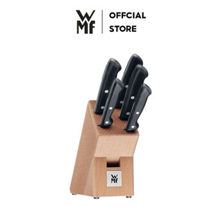 Bộ dao bếp 6 món wmf classic line chất liệu thép không gỉ, giá cắm gỗ - 1874699990