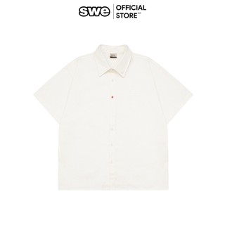 Áo Sơ Mi Unisex Local Brand SWE RED BUTTON SHIRT - Off White