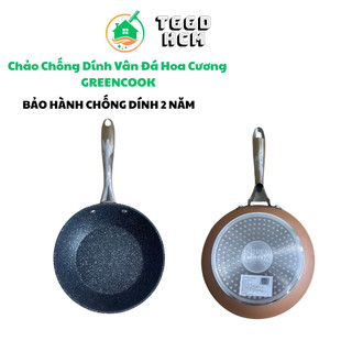 Chảo chống dính vân đá hoa cương greencook kích thước 20cm dùng được bếp từ