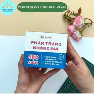  Hộp 100 viên phấn trắng Đức Thanh không bụi bám bảng không độc hại nét chữ đẹp - vpp Diệp Lạc 