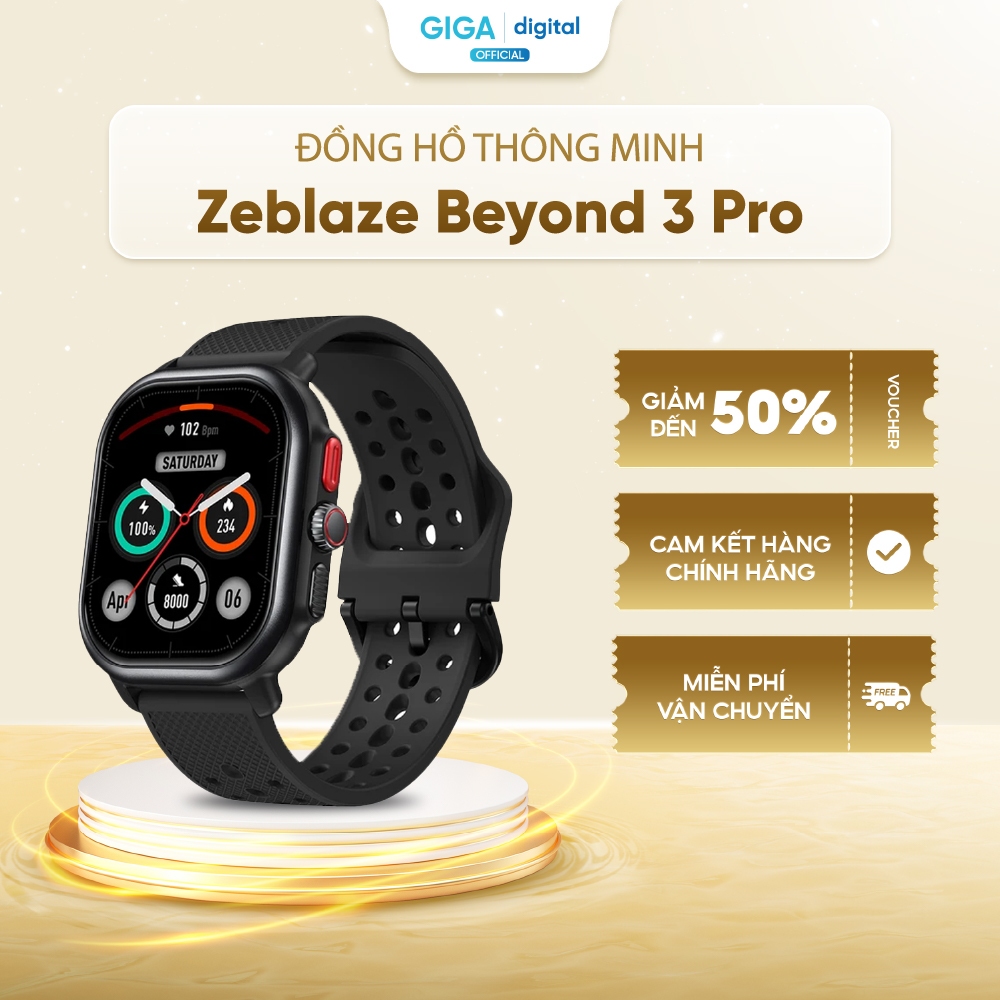 Đồng hồ thông minh Zeblaze Beyond 3 Pro - Màn hình Amoled HD 2.15inch - Theo dõi nhịp tim 24/7 - Địn