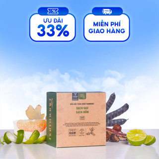Túi refill dầu gội thảo dược trà xanh, chanh, gừng NAMNUNG sạch gàu, giảm nấm ngứa 500ml