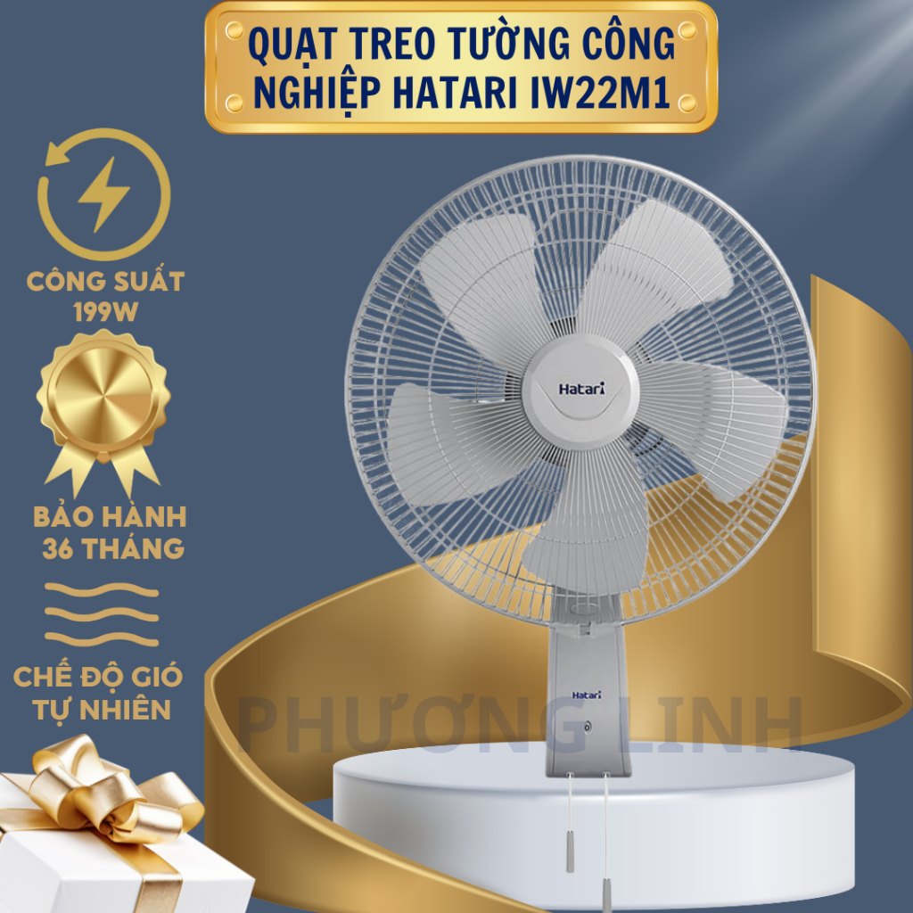 Quạt treo tường công nghiệp Thái Lan Hatari IW22M1 - BẢO HÀNH 36 THÁNG - HÀNG CHÍNH HÃNG