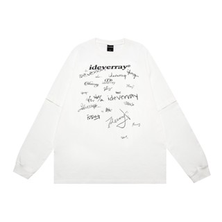 Áo thun dài tay unisex chính hãng IDEVERRAY Scribble