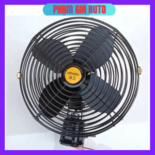 Quạt Lồng Sắt Cắm Tẩu 12V - 24V Kẹp Bình Ô Tô Xe Tải Máy Xúc