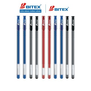  Combo 10 Bút gel Bitex mực xanh đen tím đỏ G04 
