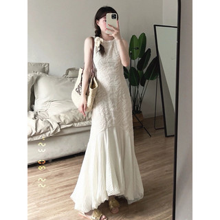 ĐẦM MAXI NUDE REN NỔI SÁT NÁCH ĐUÔI CÁ