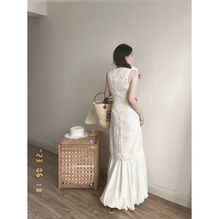 ĐẦM MAXI NUDE REN NỔI SÁT NÁCH ĐUÔI CÁ