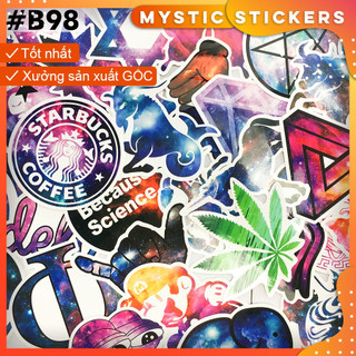 [Galaxy] 100 Sticker chống nước/dán laptop vali xe mũ bảo hiểm nhà cửa...