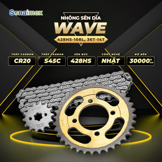 Nhông Sên Dĩa WAVE Sên 9 Li/10 Ly Thép Carbon S45C Gia Nhiệt Nhiều Tầng-NSD Xe Máy CATTA