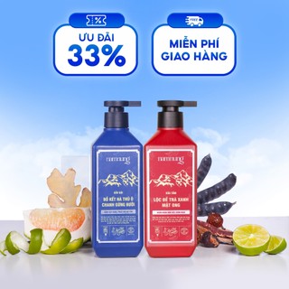 Combo dầu gội kèm sữa tắm thảo dược lộc đề NAMNUNG chai 500ml