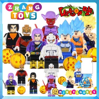 Đồ chơi Xếp hình 7 viên ngọc rồng Dragon Ball gồm Vegeta - Trunks - Son Goku - Jiren Toppo Minifigures Kopf KF6045