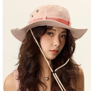 Mũ bucket cao bồi unisex  có thể điều chỉnh kích thước có dây rút phù hợp đi du lịch đi biển hat-a-103 