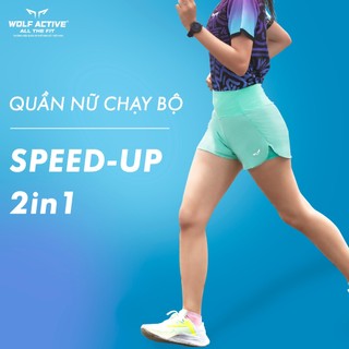 Quần chạy bộ nữ Speed Up, quần chạy nữ cạp cao có túi,chất vải nhẹ, thấm hút mồ hôi, màu sắc nổi bật