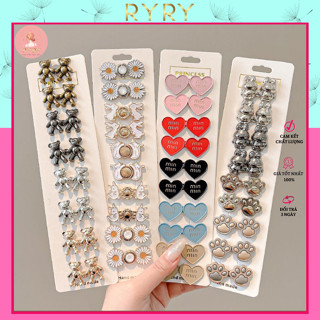 Tổng hợp bộ nút gài, khuy cài điều chỉnh lưng eo quần jean - short - chân váy (Nhiều mẫu)