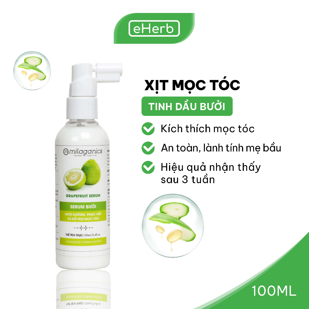 Combo Dưỡng Tóc Chắc Khỏe, Mọc Tóc: Dầu Dừa Ép Lạnh 250ml & Xịt Tinh Dầu Bưởi 100ml MILAGANICS