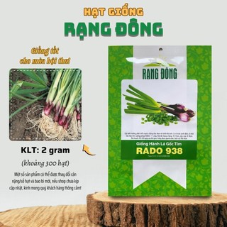 Hạt giống Hành Lá Gốc Tím Rado 938 trồng quanh năm, gốc to, khỏe - Hạt giống Rạng Đông