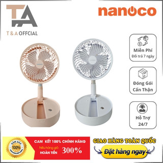 Quạt sạc gấp gọn Nanoco NFF1618W - NFF1618P
