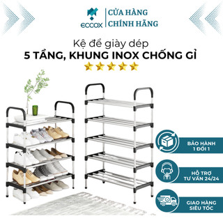 Kệ để giày dép inox 5 tầng cao cấp eccox , kệ 5 tầng inox đựng đồ đa năng
