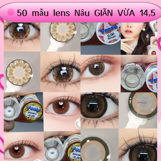 Các mẫu lens nâu/brown giãn tròng VỪA -mẫu đẹp size 14.5mm