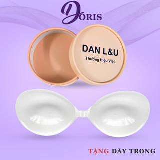 Miếng Dán Ngực Silicon Trong Suốt Độn 3cm Nâng Ngực Cài Trước Kèm Dây Trong DORIS 4960