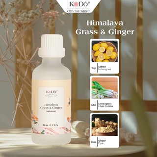 Tinh dầu Nước hoa KODO Himalaya Grass & Ginger Chanh Sả Gừng Làm Thơm Xông Phòng - Essence collection- Chai 10/50/100ml