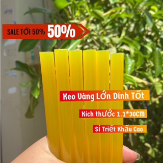 Combo 50/100 cây keo nến/keo nhiệt Vàng lớn DÍNH CAO kích thước 1.1*30cm