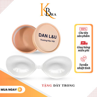 Miếng dán ngực silicon trong suốt độn 3cm nâng ngực cài trước kèm dây trong kbra 4960