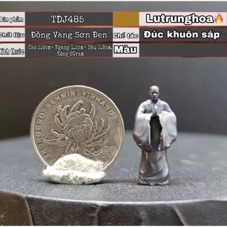 Tượng đại sư bái phật - siêu mini chế tác từ đồng vàng