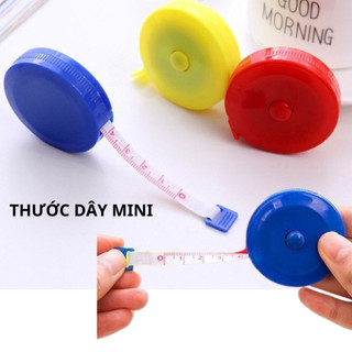 Thước dây cuộn mini hình tròn dây bấm rút tự động