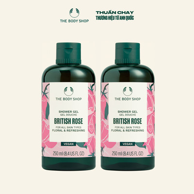 Combo 2 Sữa Tắm Hương Hoa Hồng Anh Quốc British Rose Shower Gel 250ML The Body Shop