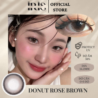 Kính áp tròng cao cấp IRIS Donut Rose Brown Lens +Tặng kèm khay dụng cụ | Có độ cận từ 0 - 6 độ