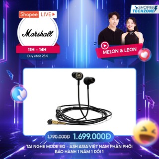 Tai nghe Marshall MODE EQ Black & Brass - Bảo Hành Chính Hãng 1 Đổi 1 Trong 1 Năm