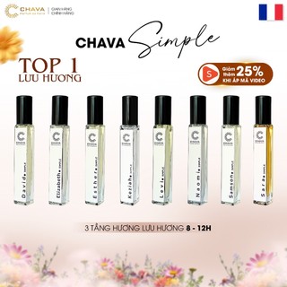 Nước Hoa CHAVA SIMPLE, Dầu Thơm, Lưu Hương Theo Tiêu Chuẩn Pháp Cho Nam Và Nữ, Nước Hoa Mini 5ml, 10ml