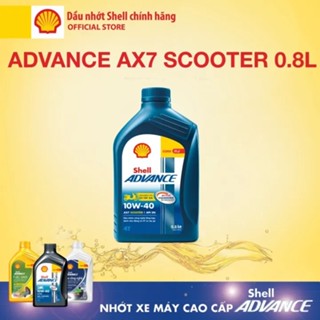 Nhớt xe ga cao cấp Shell Advance 4T AX7 Scooter 10W40 SN / MB  [ XE GA ]
